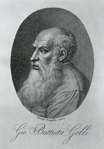 意大利哲学家、作家和学者 Giovan Battista Gelli（1498-1563 年）的肖像，由 Giuseppe Benaglia（约 1796-约 1830 年）雕刻 作者 未知未知