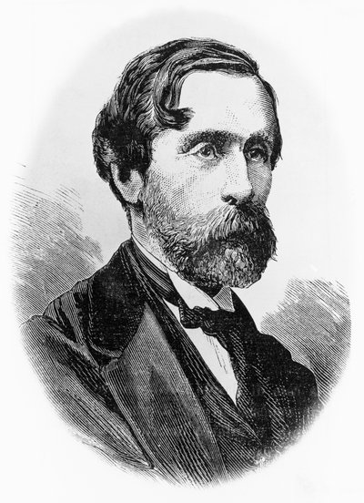 意大利政治家、作家和记者朱利奥-卡尔卡诺（1812-1884）的肖像，雕版画 作者 未知未知