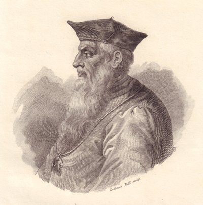 意大利海军上将 Andrea Doria (1466-1560) 的肖像，Ludovico Pelli 铜版画 作者 未知未知