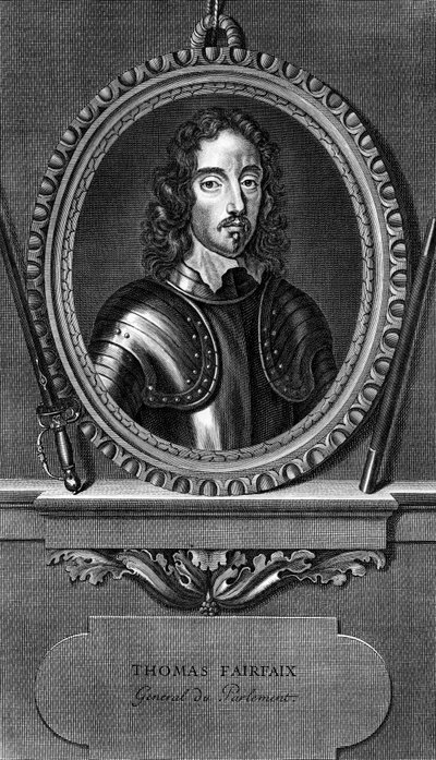 托马斯-费尔法克斯，卡梅伦的费尔法克斯三世（1612-1671）的肖像，英国内战期间的英国将军和议会总司令，雕刻品 作者 未知未知