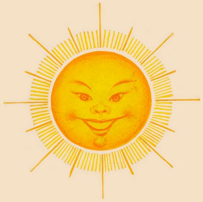 微笑的太阳，绘画 作者 未知未知