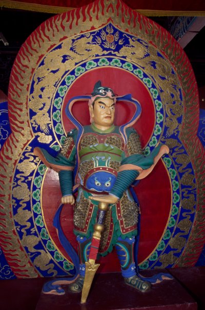 中国大同附近的应县（或释迦牟尼塔）木塔内的武士雕像。 中华文明 作者 未知未知