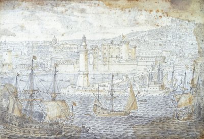 那不勒斯景观，Lievin Cruyl（1640-1720），意大利 作者 Lievin Cruyl