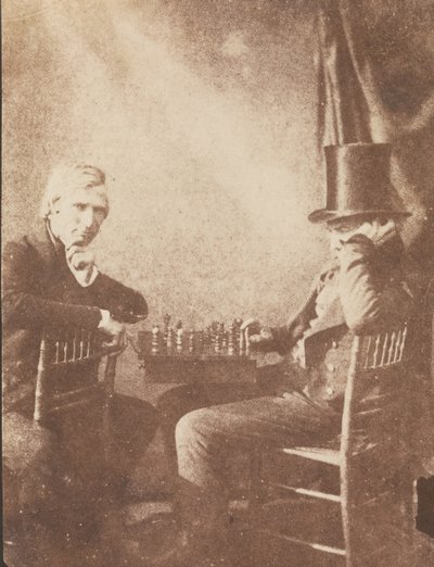 国际象棋选手》，约1845年。 作者 可能是 Antoine François Jean Claudet 的作品。