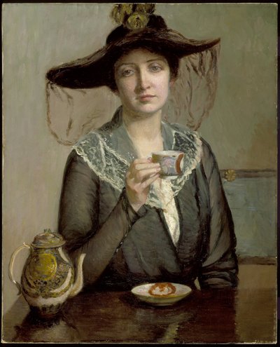 一杯茶，c.1900 作者 莉拉·卡伯特·佩里（Lilla Cabot Perry）