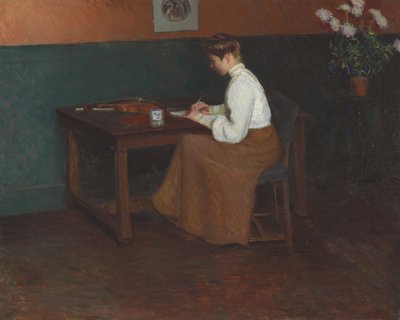 在工作室（布面油画） 作者 莉拉·卡伯特·佩里（Lilla Cabot Perry）