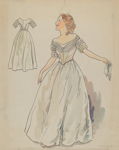 礼服，约1936年。 作者 莉莲·考西
