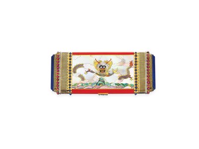 装饰艺术风格的化妆盒，约1925年（珐琅，珍珠母贝，红宝石，蓝宝石，钻石，青金石和黄金） 作者 Linzeler Marchak Linzeler Marchak
