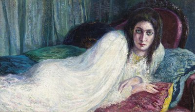 沙发上的女孩 沙发上的女孩，约1910年。 作者 莱昂内