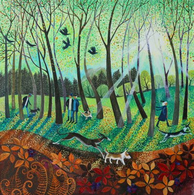 早晨的光线，2016年，（纸上的丙烯酸墨水） 作者 Lisa Graa Jensen