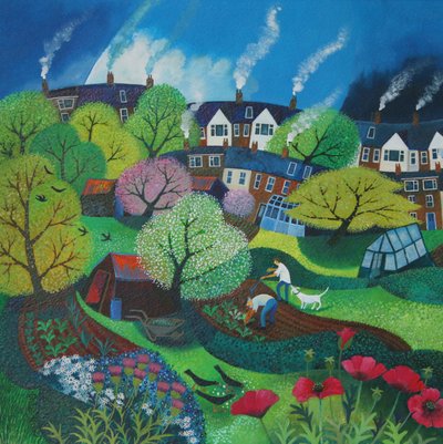 2015年Veggie Patch（纸上丙烯酸墨水） 作者 Lisa Graa Jensen