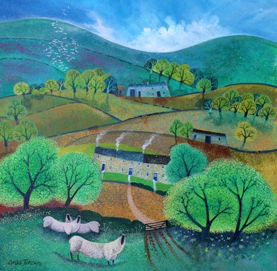 约克郡山谷2016（纸上丙烯酸墨水） 作者 Lisa Graa Jensen