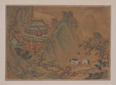 景观与马背上的人。 作者 刘燕