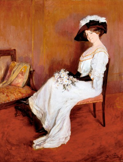 Portrait of Mrs. Marta Vidal. Painting by Lluisa Vidal i Puig (1876-1918) 作者 卢萨·维达·普伊格（Lluisa Vidal i Puig）