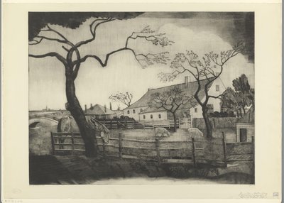 荷兰养牛场
Grande ferme Hollandais（原标题） 作者 Lodewijk Shelfhout（艺术家签名）
