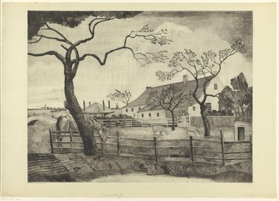 荷兰养牛场
Grande ferme Hollandais（原标题） 作者 Lodewijk Shelfhout（艺术家签名）