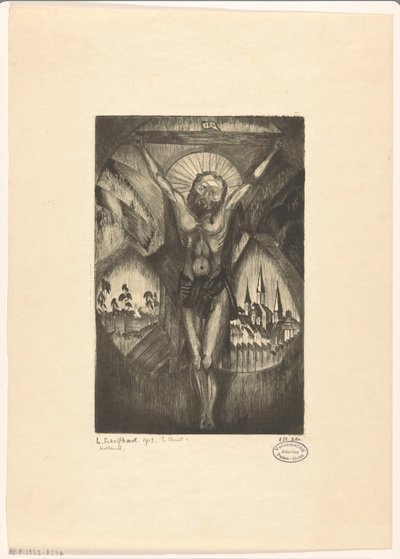 十字架上的基督
Le Christ I（物品上的原标题） 作者 Lodewijk Shelfhout（艺术家签名）