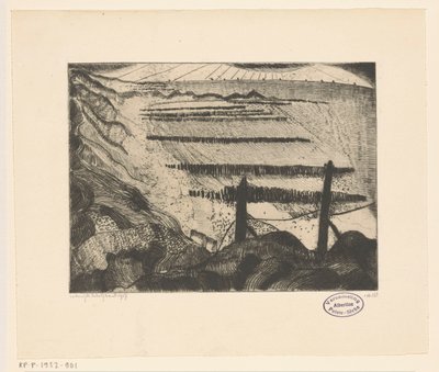栋堡海滩 Plage de Domburg II（原标题） 作者 Lodewijk Shelfhout（艺术家签名）