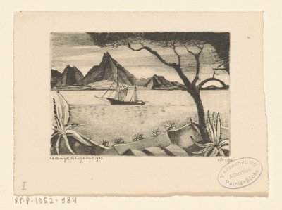 海湾中的帆船
城堡（原标题） 作者 Lodewijk Shelfhout（艺术家签名）