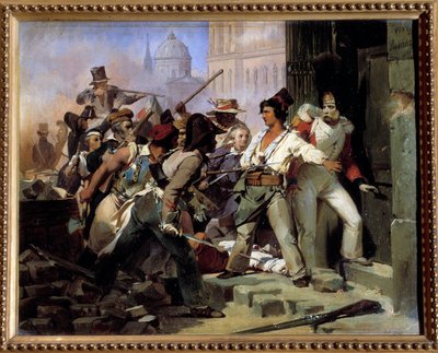 Episode of the Revolution of 1830 in Paris Painting by Leon Cogniet (1794-1880) 19th century Orleans. Museum of Fine Arts 作者 Léon Cogniet