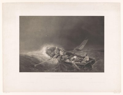在海中的船员
海洋绘画（系列标题）
海洋绘画。由 L. Sabatier 根据 Eug.Isabey （系列标题在实物上） 作者 弗朗索瓦·路易斯·卡蒂尔
