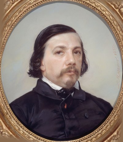 诗人泰奥菲勒-戈蒂埃1811-1872年的肖像，1850年。 作者 莱昂·里森纳
