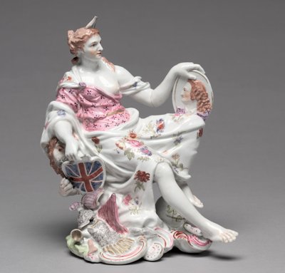 不列颠尼亚图，约1750-60。 作者 龙顿堂瓷厂
