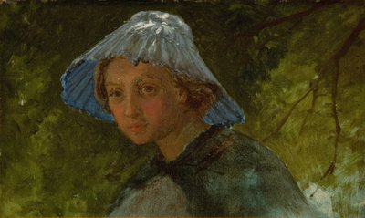 戴太阳帽的 Lina Frølich 女士 作者 洛伦兹·弗罗利希