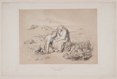 母女，第 289 页，Christian Winther 的 "鹿的飞翔 "插图 作者 洛伦兹·弗罗利希