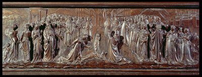 圣泽诺比乌斯神殿，浮雕的细节，c.1432-42青铜细节97641 作者 Lorenzo Ghiberti