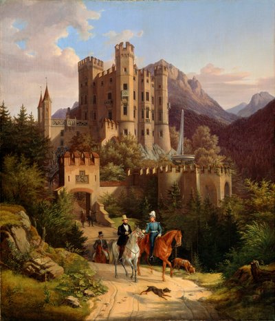 马克西米利安王储在霍恩施旺高的骑行"，1838-1839。 作者 洛伦佐二世夸利奥
