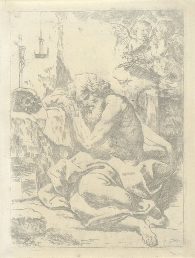 圣杰罗姆 作者 乔凡尼·安德里亚·西拉尼（Giovanni Andrea Sirani）