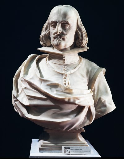 多米尼克-佩特拉的大理石半身像，由洛伦佐-瓦卡洛（1655-1706）设计，意大利那不勒斯Maiella的圣彼得教堂。 作者 Lorenzo Vaccaro