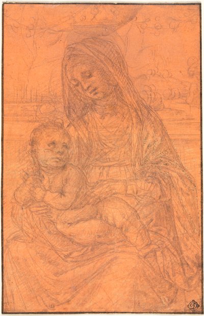 圣母子角c。 1510。 作者 洛伦佐·迪·克雷迪