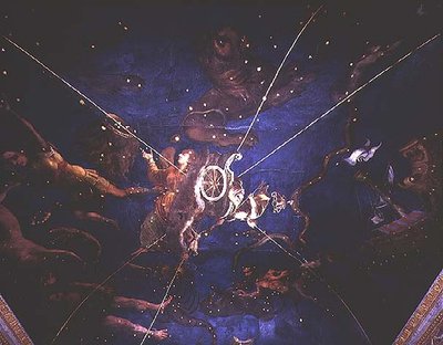 戴安娜女神在她的战车上，周围是黄道十二宫的代表人物，来自Zodiaco大厅。 作者 小哥斯达黎加洛伦佐