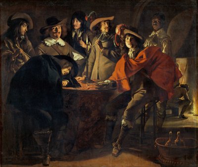 La tabagie, dit aussi le corps de garde - 1643 一连吸烟者，也是卫兵... 作者 路易·勒南 (Louis Le Nain)
