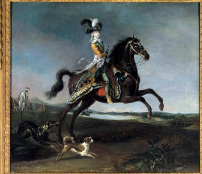 法国女王洛林·哈布斯堡 (1755-1793) 创作的玛丽·安托瓦内特骑马肖像 路易斯·奥古斯特·布伦 (1758-1815) 绘画 作者 路易斯·奥古斯特·布伦