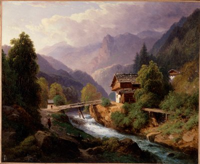 瑞士风景画 奥古斯都·路易斯·拉皮托 (1803-1874) 19 世纪私人收藏 作者 Louis Auguste Lapito