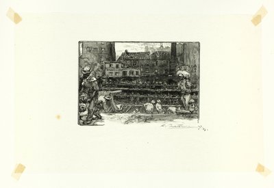 石膏卸载机，《塞纳河与林荫大道长廊》中的第三幅作品 作者 路易斯·奥古斯特·勒佩尔
