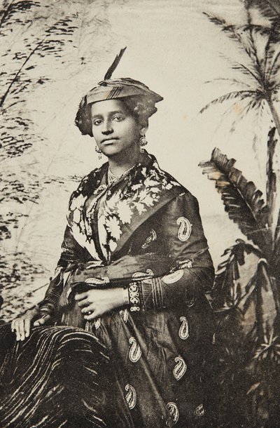 马蒂尼克--克里奥尔类型和服装，约1920年。 作者 路易斯·鲍尔