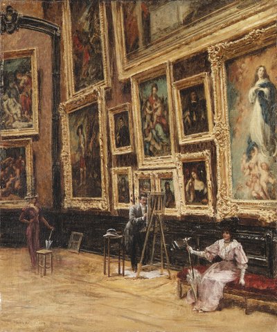在罗浮宫 作者 Louis Beraud
