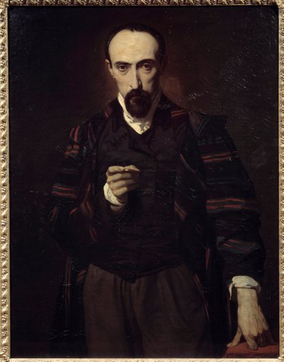 Achille Deveria (1800-1857) 画家和雕刻师的肖像。 路易斯·布朗热 (1806-1867) 的绘画 作者 路易斯·布朗厄尔