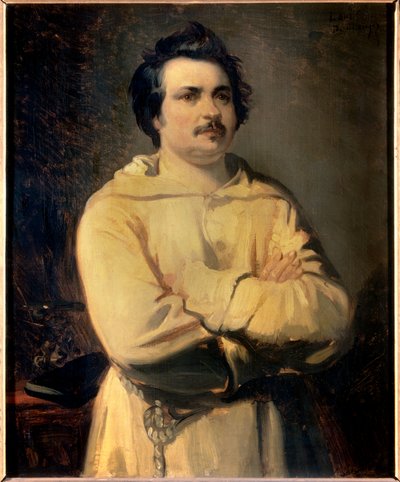 奥诺尔-德-巴尔扎克（1799-1850）的肖像 路易斯-布兰格（1806-1867）的绘画 19世纪。塔楼。美术博物馆 作者 路易斯·布朗厄尔