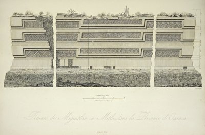 瓦哈卡省的Miguitlan或Mitla遗址，插图来自Alexander von Humboldt和Aime Bonpland的《Vues des Cordillères et Monumens des Peuples Indigènes de l