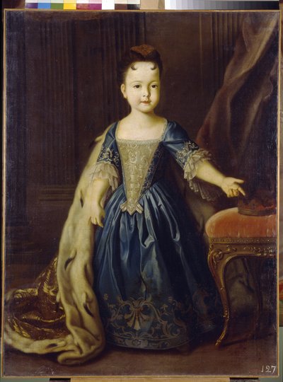 俄罗斯大公夫人纳塔利娅-彼得罗夫娜（1708-1728 年）的肖像。彼得一世大帝（1672-1725 年）和凯瑟琳一世（1684-1727 年）的儿媳。路易-卡拉瓦克（1684-1754 年）的画作，布面油画 作者 路易斯·卡拉瓦克