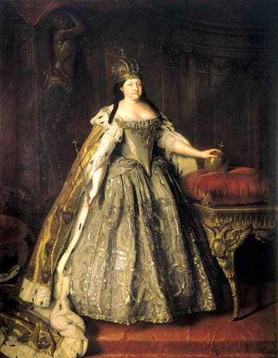 安娜·伊欧安诺芙娜皇后的肖像，1693-1740，1730。 作者 路易斯·卡拉瓦克