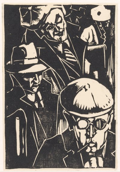 Voorbijgangers（实物上的原标题） 作者 Louis Cardinaals（艺术家签名）