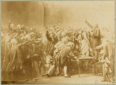 《Jeu de Paume 誓言》，1789 年 6 月 20 日（深褐色照片） 作者 路易斯·查尔斯·奥古斯特（后）库德