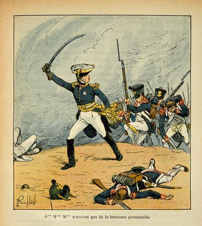 Bombled Louis（1862-1927）的插图，出自Emmanuel de Las Cases伯爵（1766-1842）的《圣赫勒拿纪念》一书。带兵冲锋的将军，私人收藏 作者 路易斯·查尔斯·邦布尔