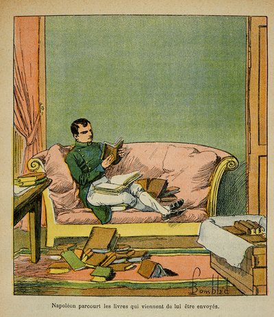 由Bombled Louis（1862-1927）创作的插图，出自Emmanuel de Las Cases伯爵（1766-1842）的《圣赫勒拿纪念》一书。拿破仑皇帝在刚刚被送到圣赫勒拿的书籍中旅行，私人收藏 作者 路易斯·查尔斯·邦布尔